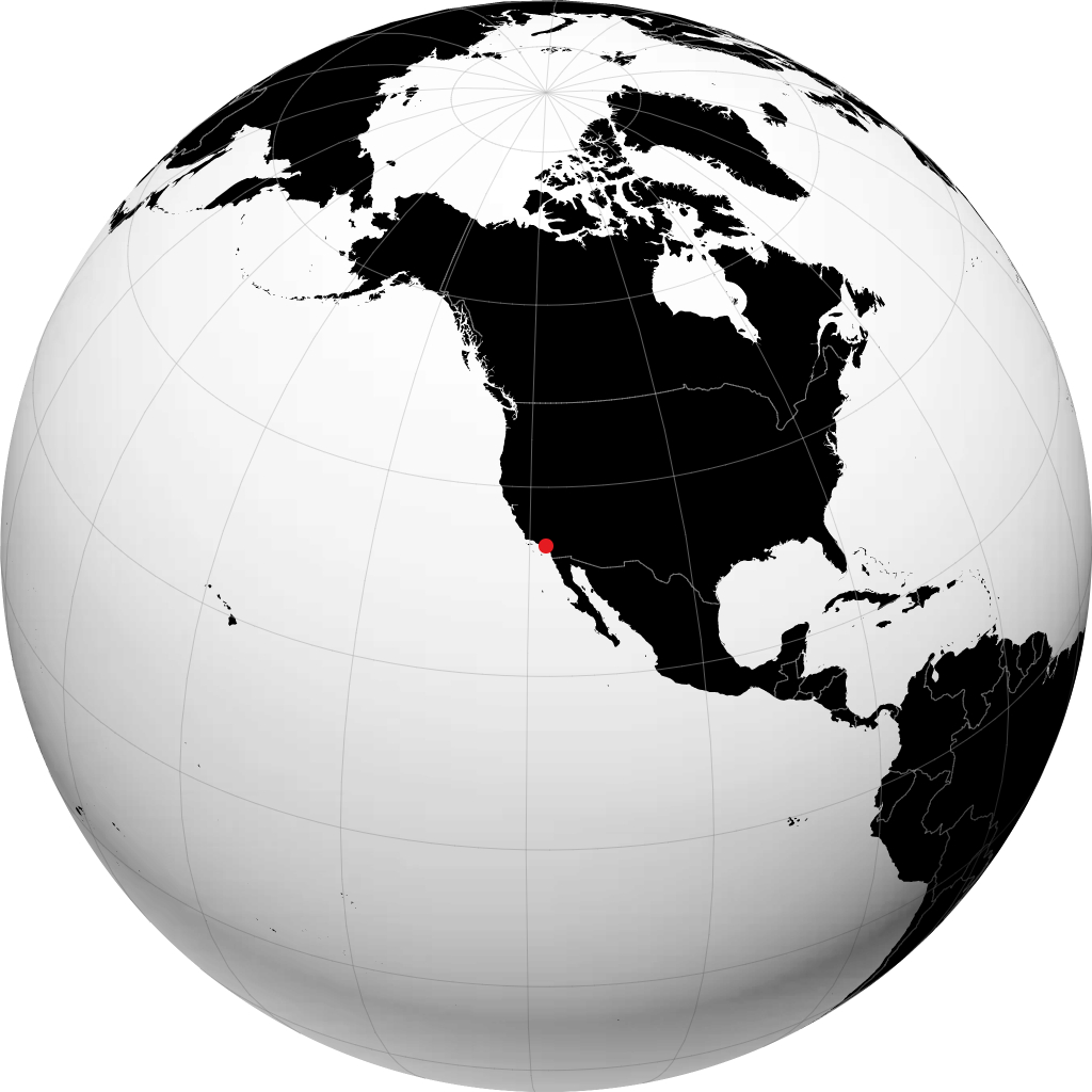 Anaheim on the globe