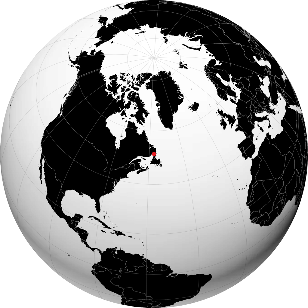Blanc-Sablon on the globe