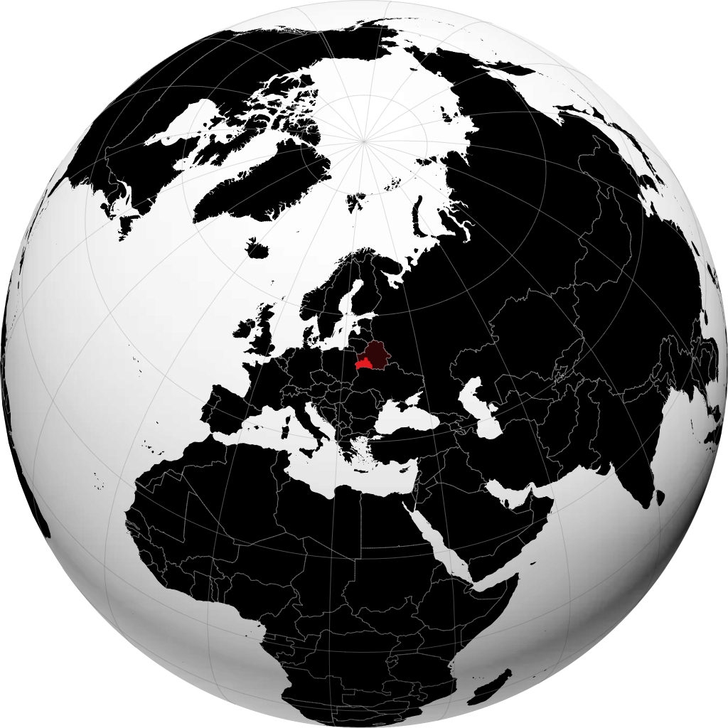 Brestskaya Oblast' on the globe