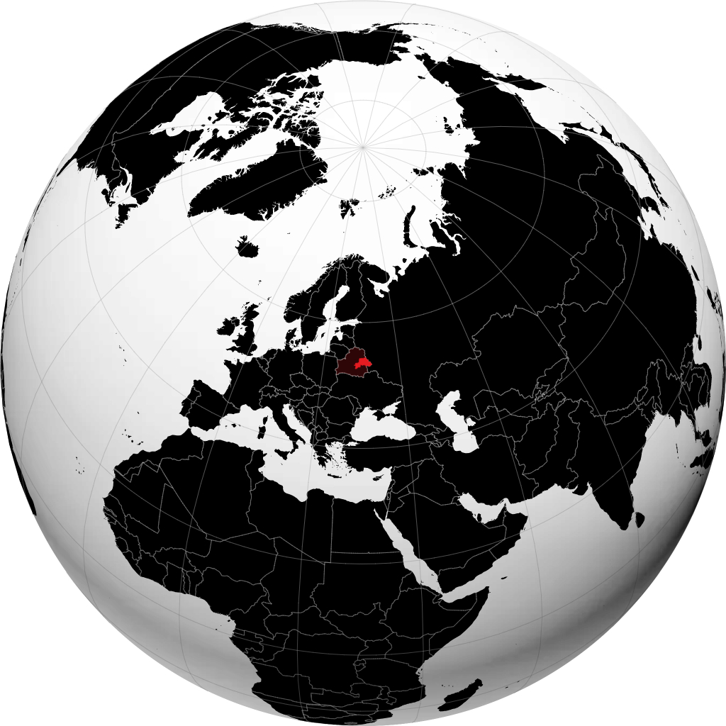 Mogilevskaya Oblast' on the globe