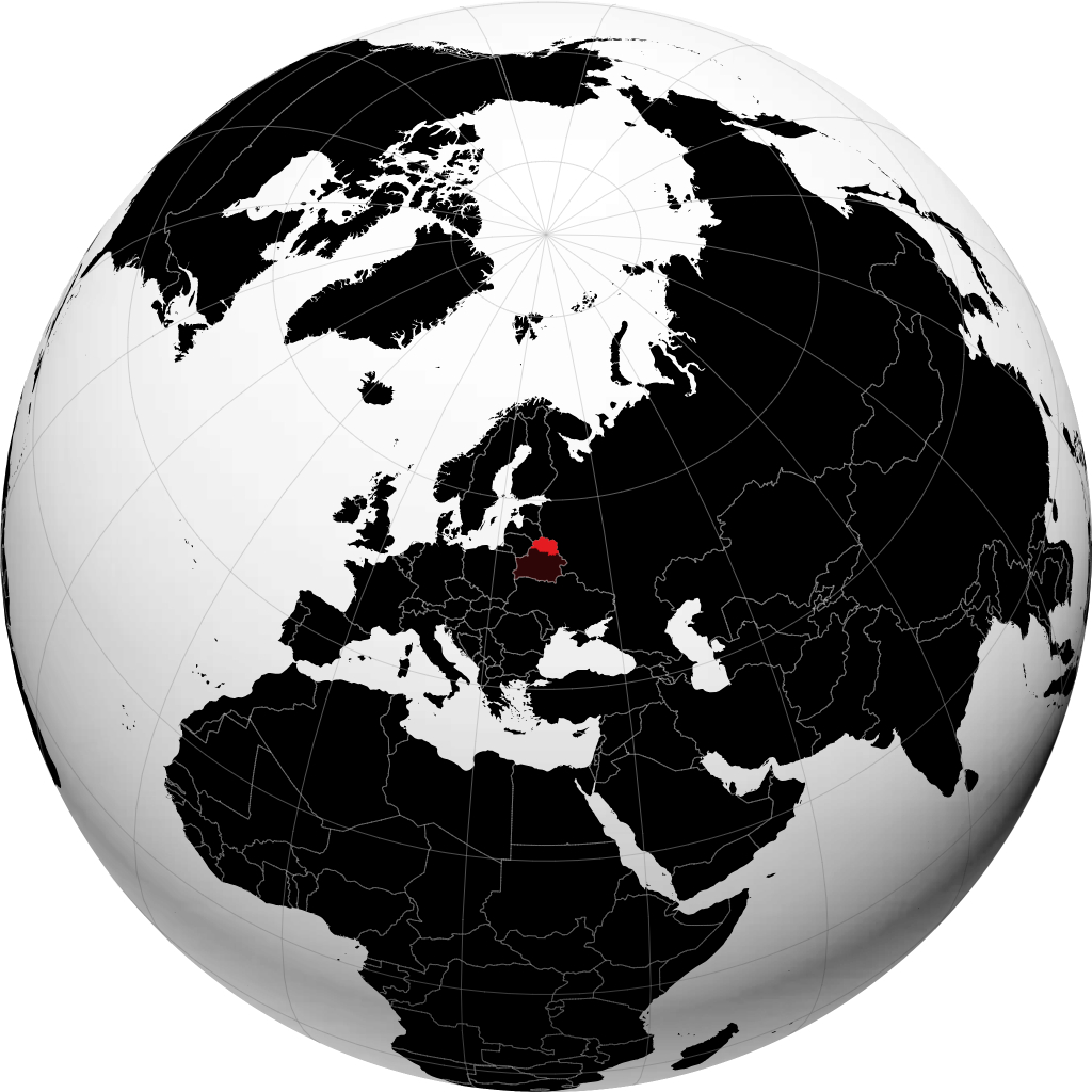 Vitebskaya Oblast' on the globe