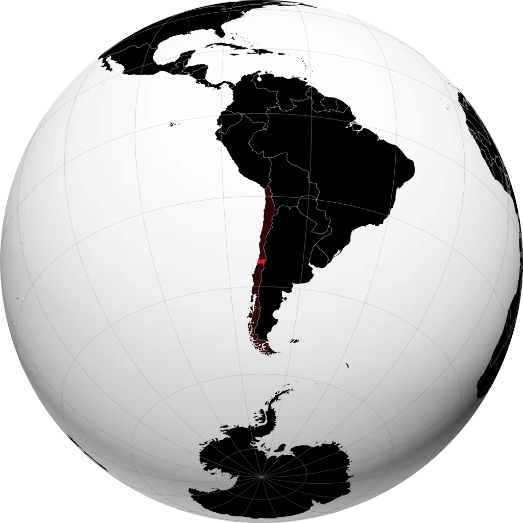 Region del Libertador General Bernardo O'Higgins on the globe