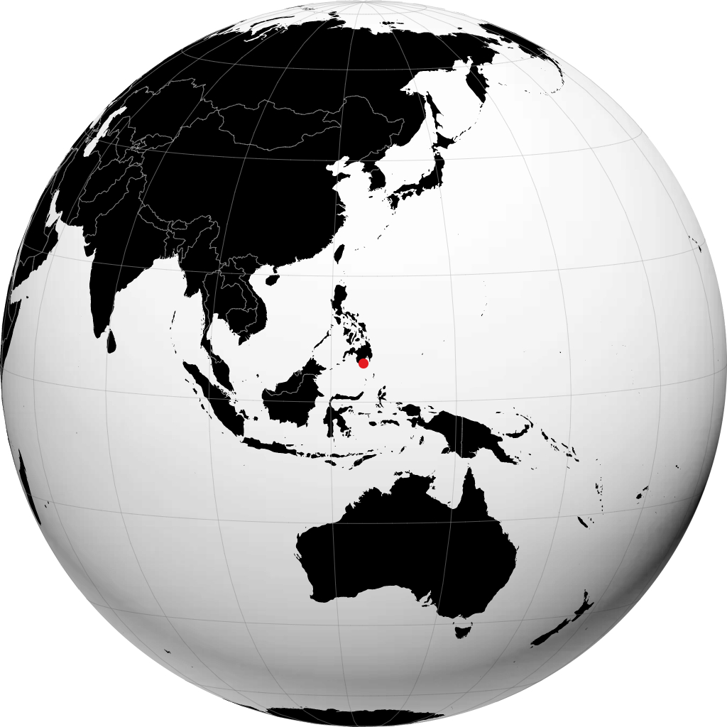 General Santos on the globe