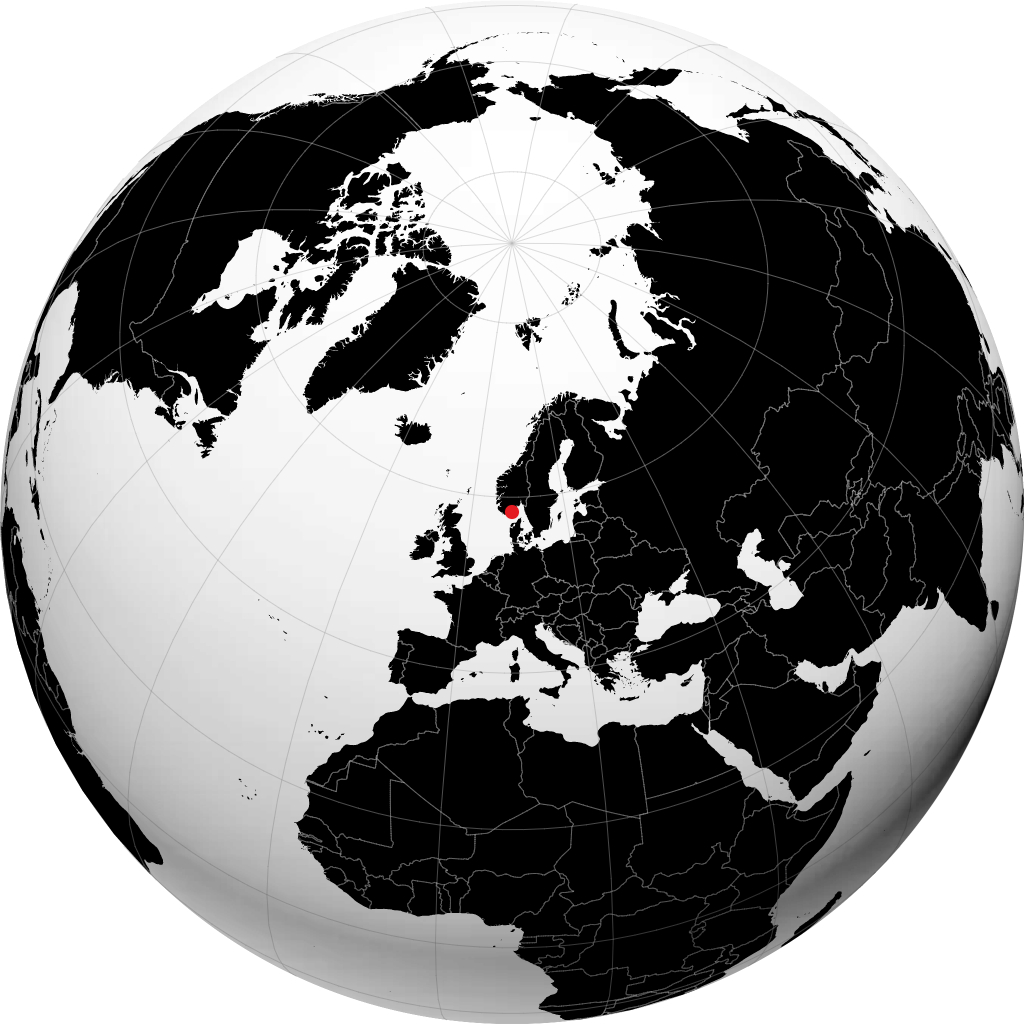 Grimstad on the globe