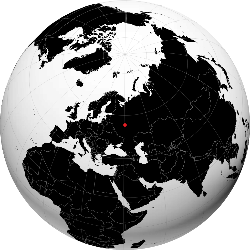 Gus'-Khrustalnyy on the globe