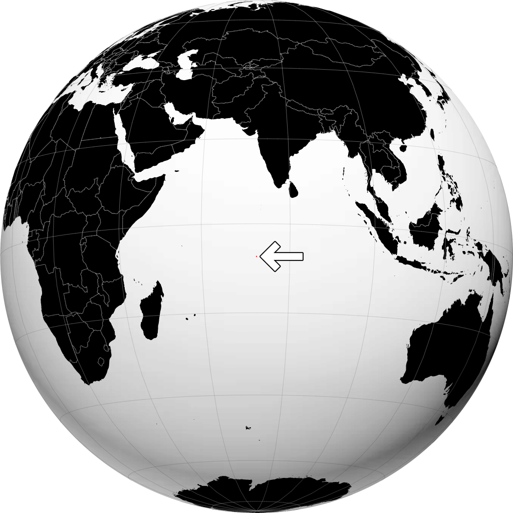 Chagos on the globe