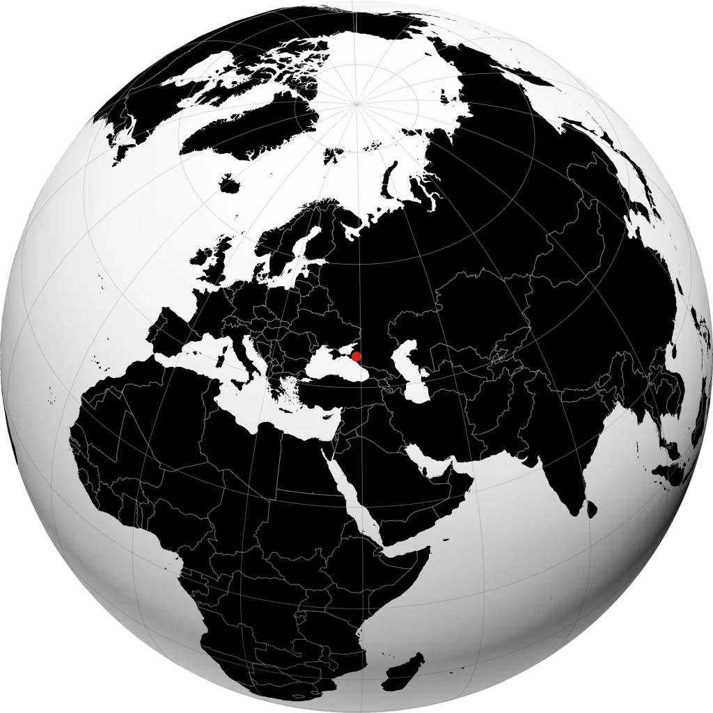 Krasnodar on the globe