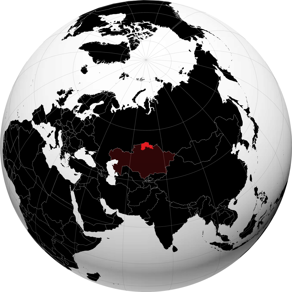 Severo-Kazakhstanskaya Oblast' on the globe