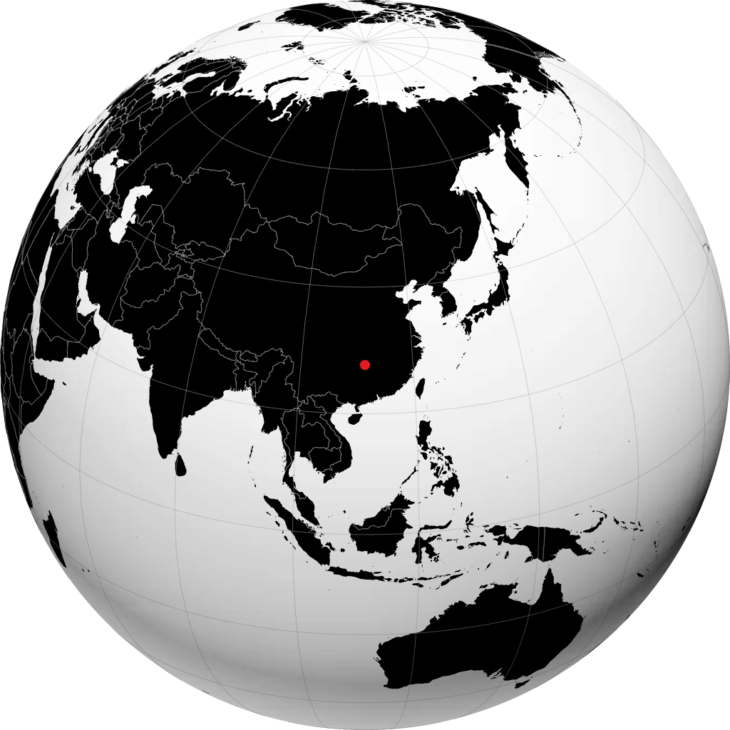 Lengshuijiang on the globe