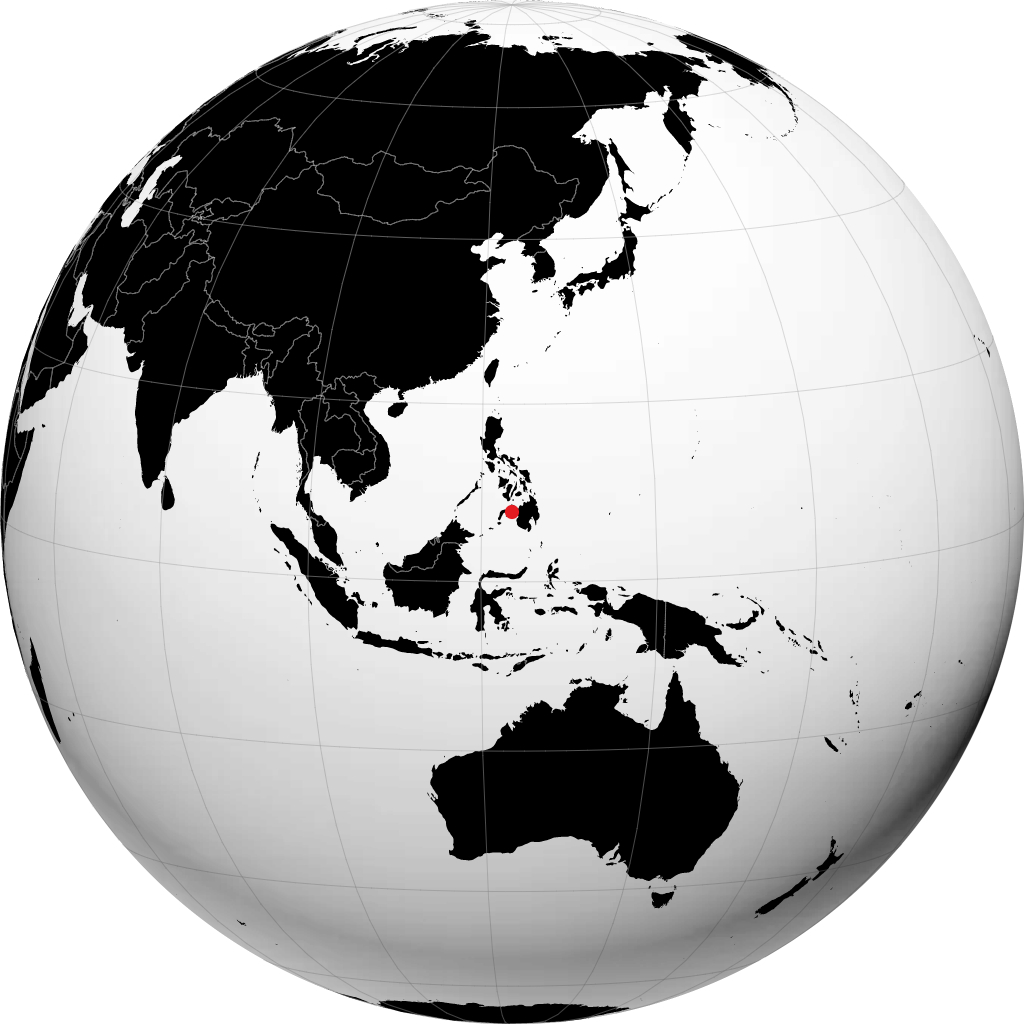 Pagadian on the globe