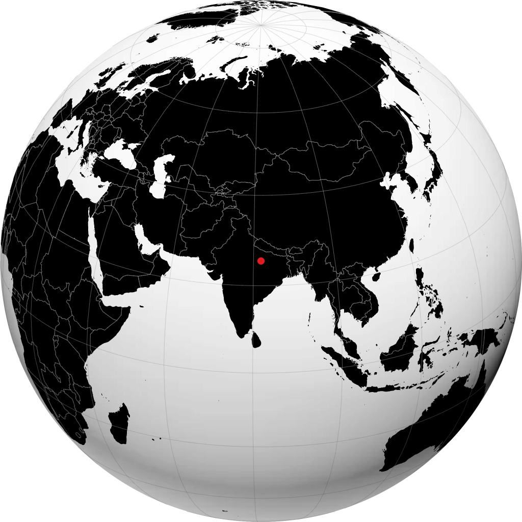 Prayagraj on the globe