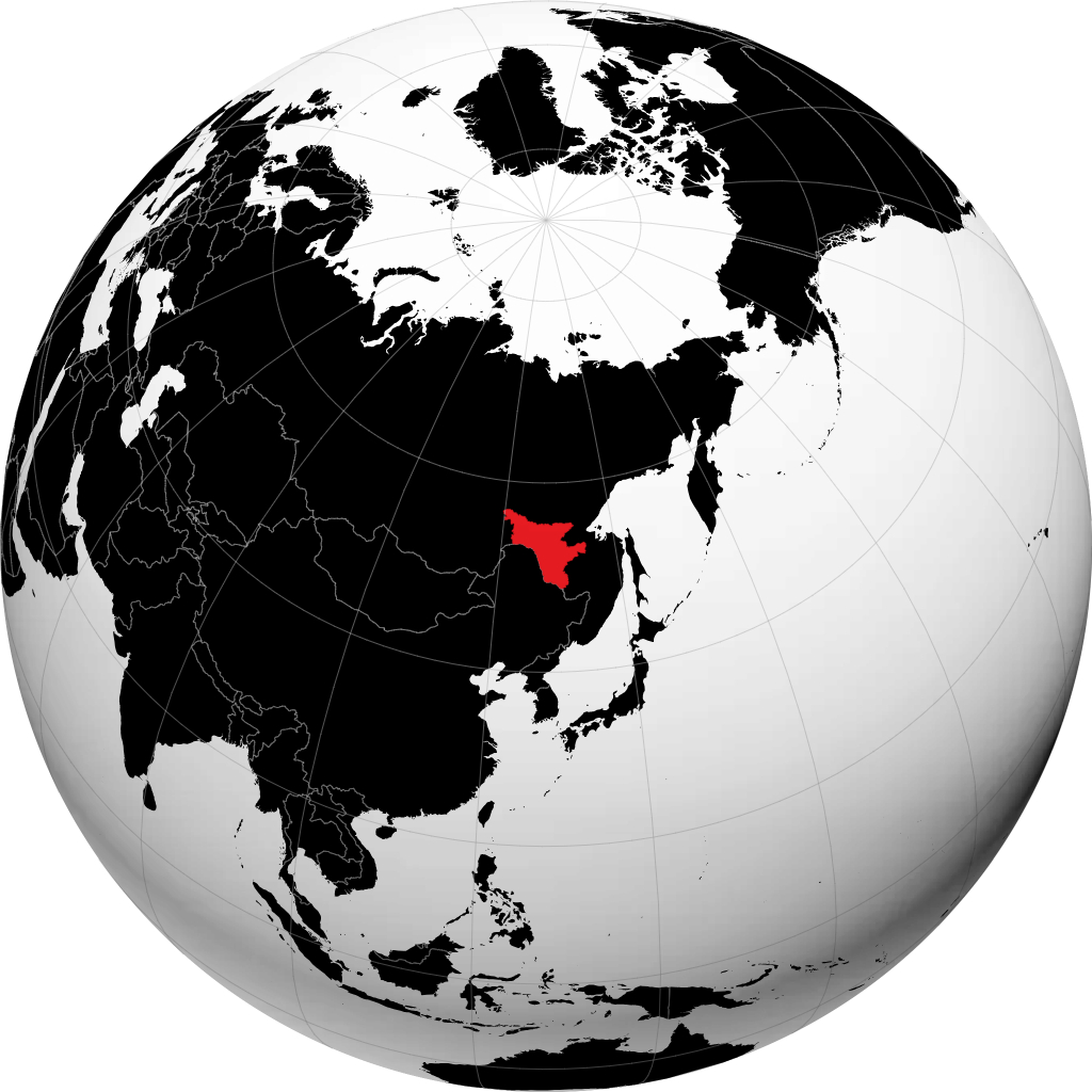 Amurskaya Oblast' on the globe