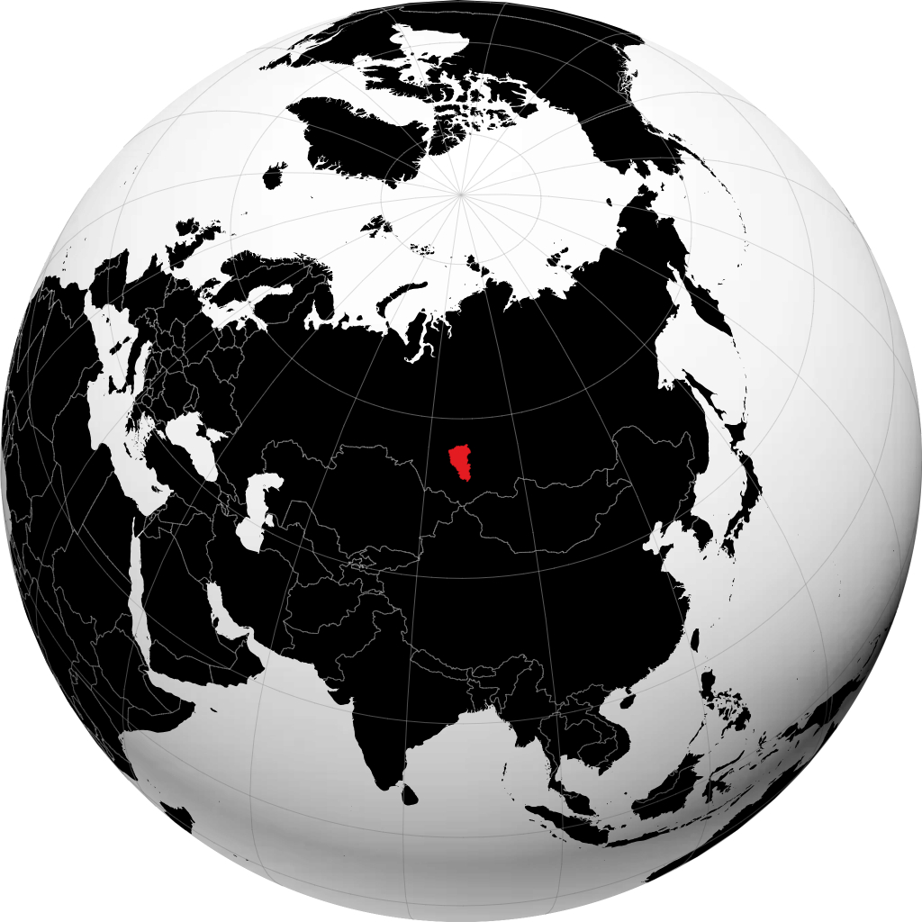 Kemerovskaya Oblast' on the globe