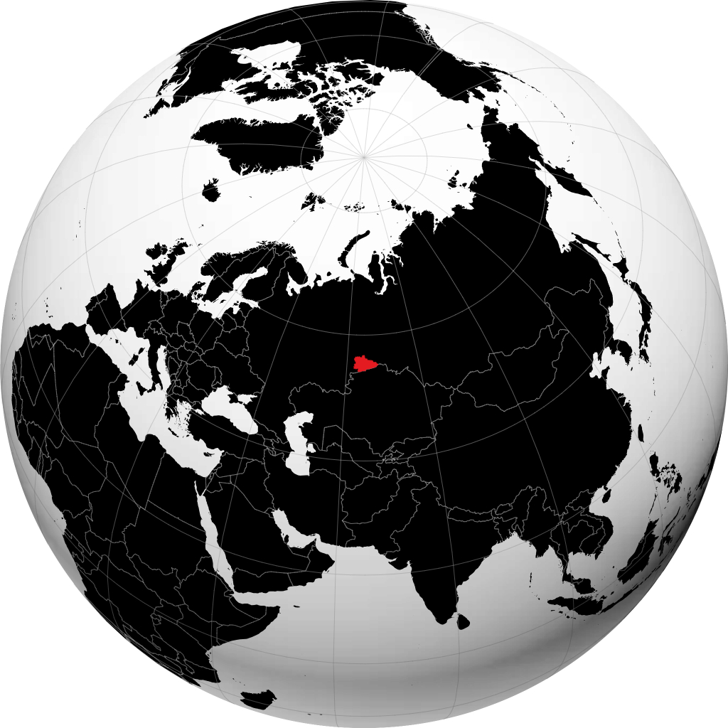 Kurganskaya Oblast' on the globe
