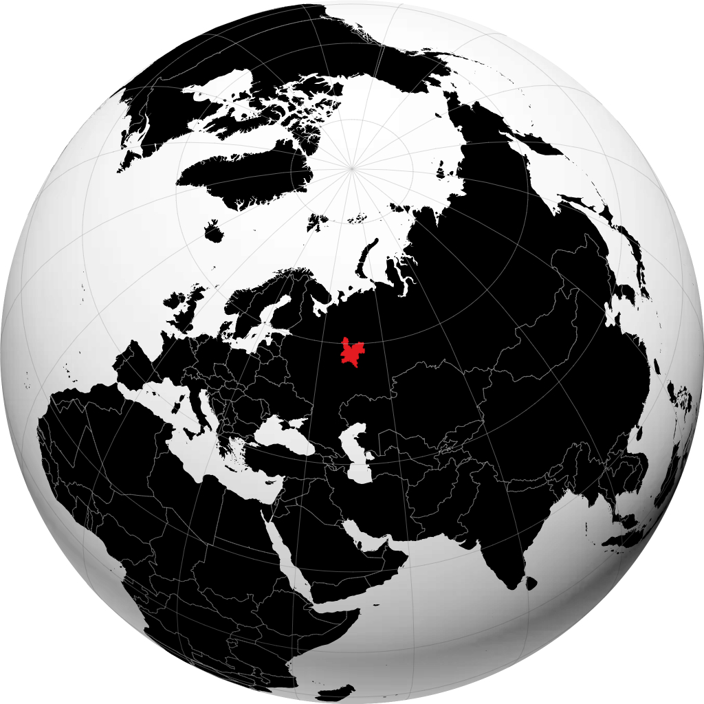 Kirovskaya Oblast' on the globe