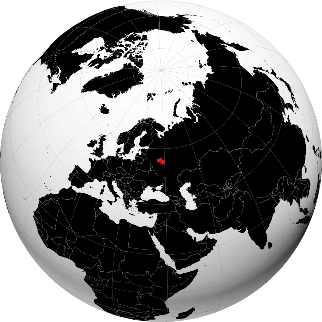 Moskovskaya Oblast' on the globe