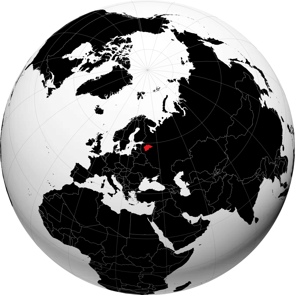 Novgorodskaya Oblast' on the globe