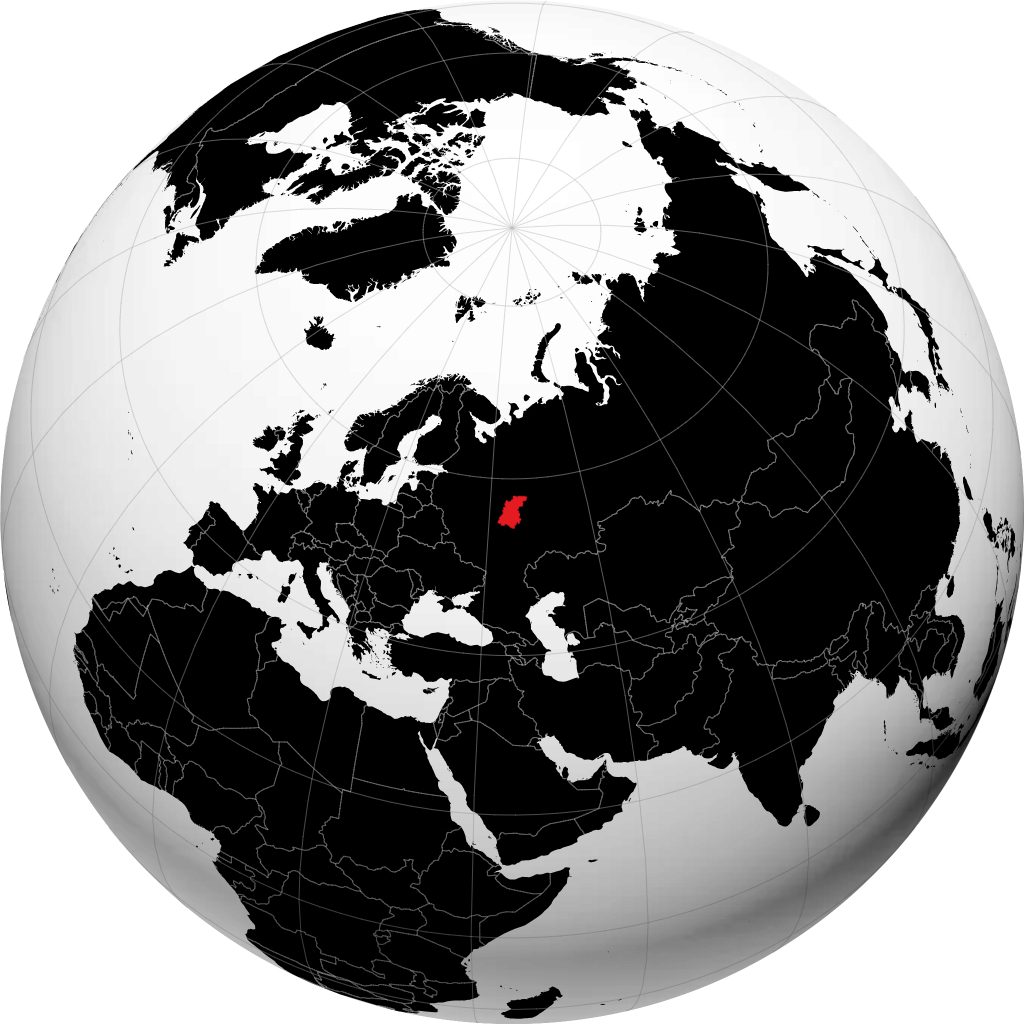 Nizhegorodskaya Oblast' on the globe