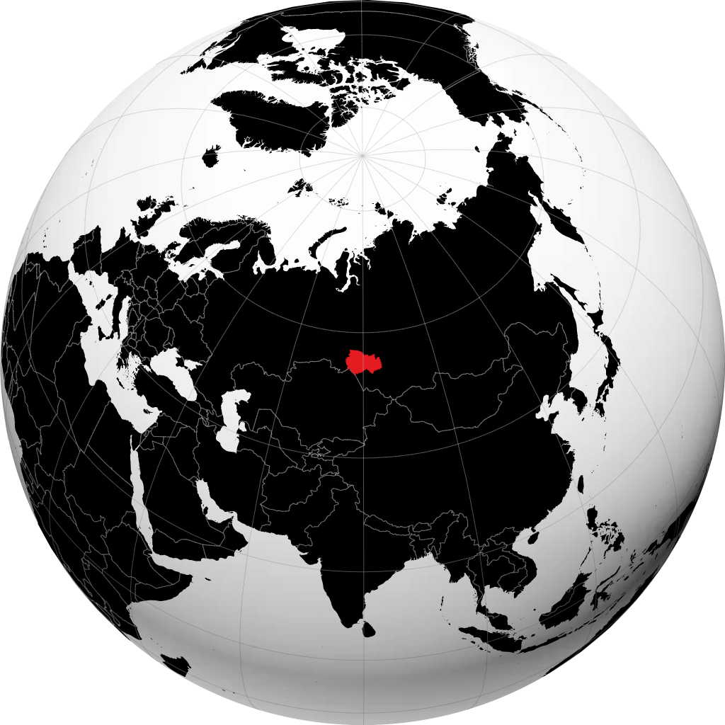 Novosibirskaya Oblast' on the globe
