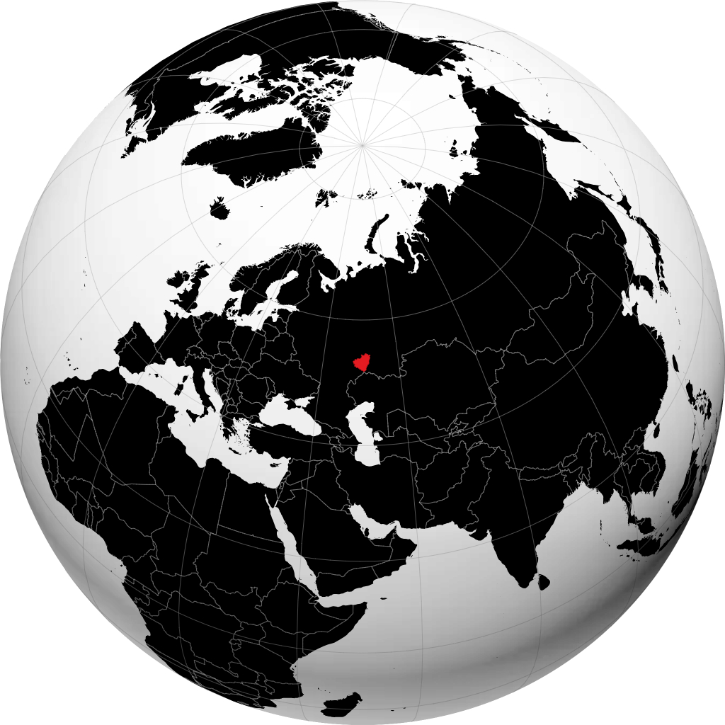 Samarskaya Oblast' on the globe