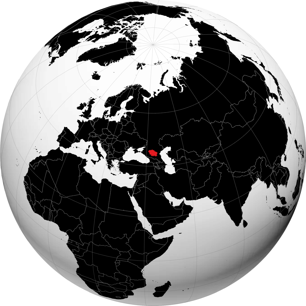 Stavropol'skiy Kray on the globe