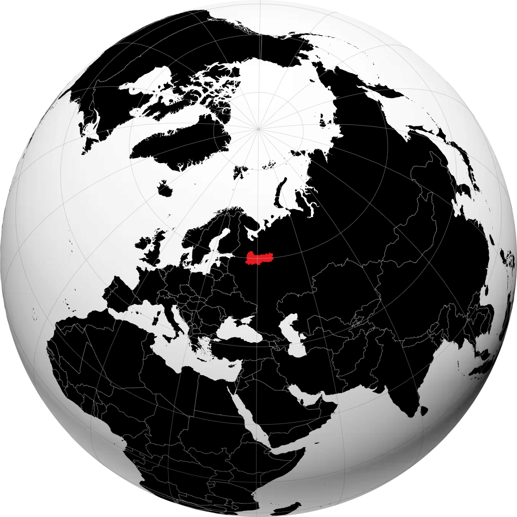 Vologodskaya Oblast' on the globe