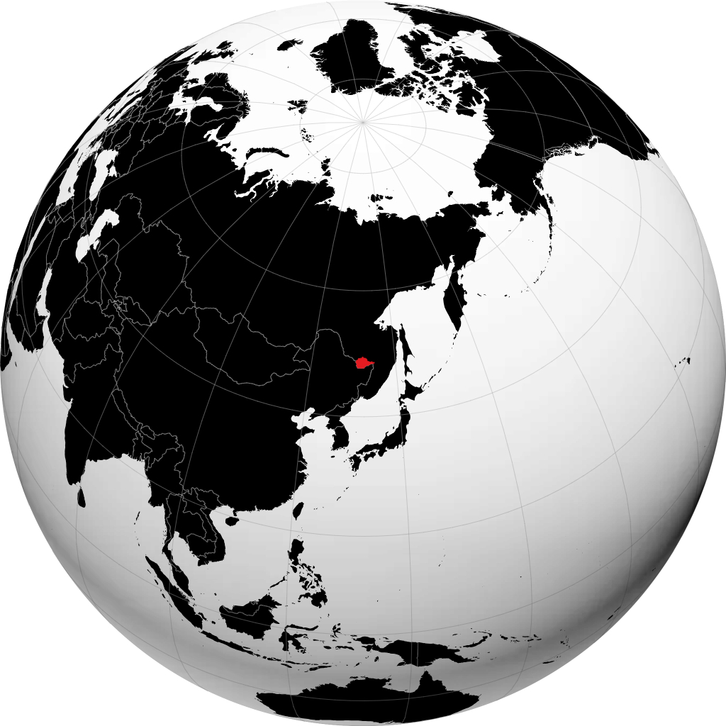 Yevreyskaya Avtonomnaya Oblast' on the globe