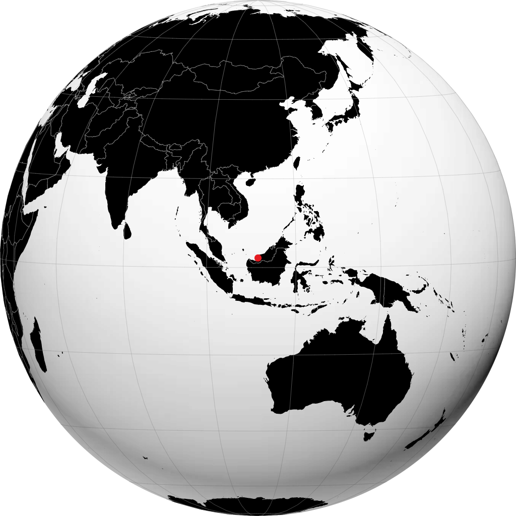 Sarikei on the globe