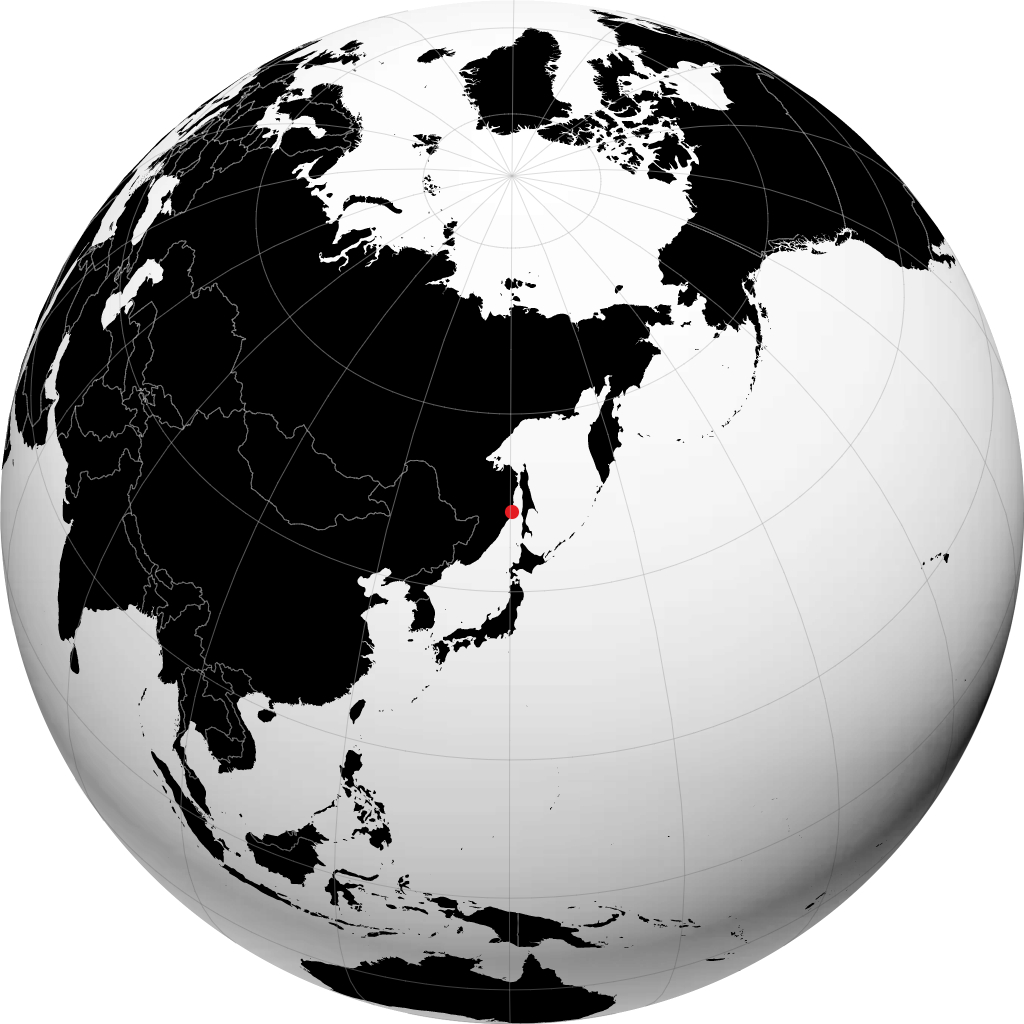 Sovetskaya Gavan' on the globe