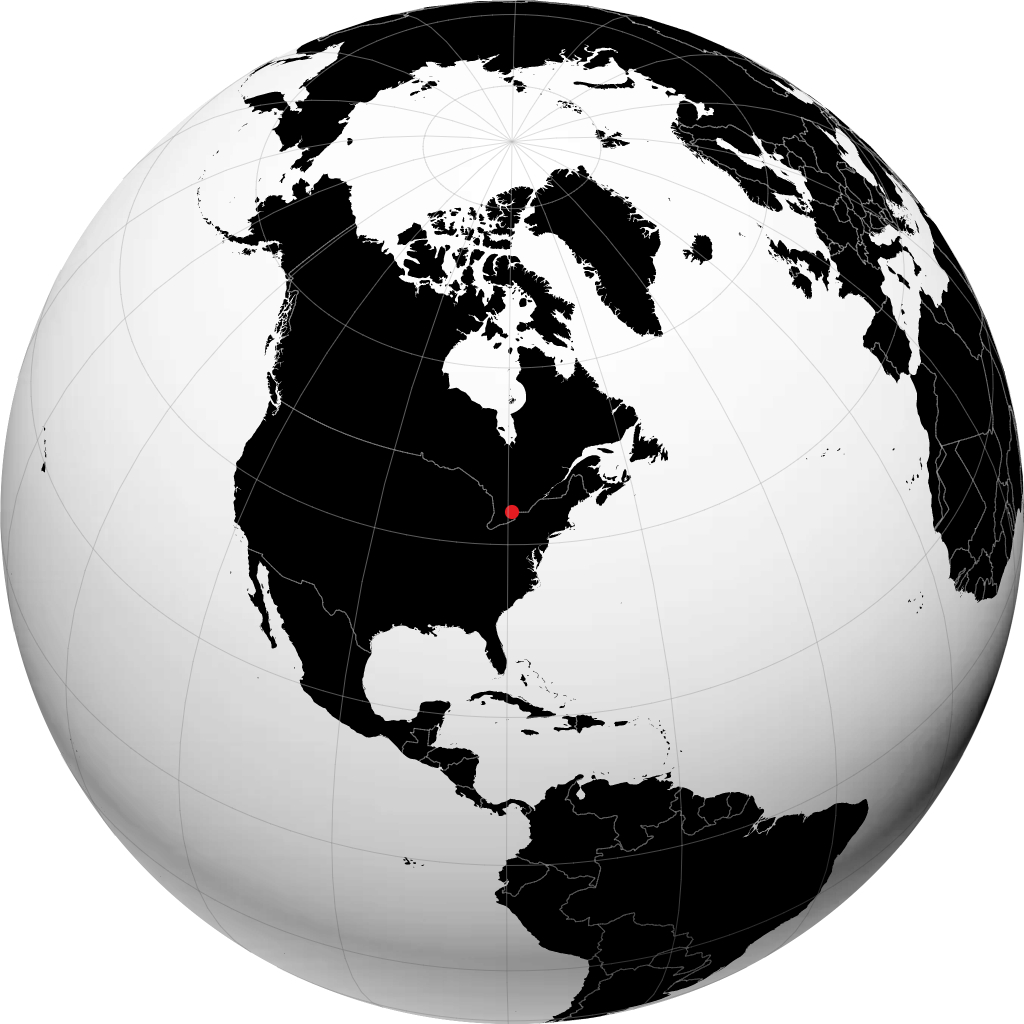 Toronto on the globe