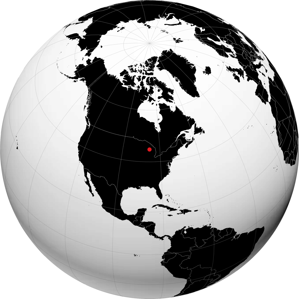 Traverse City on the globe