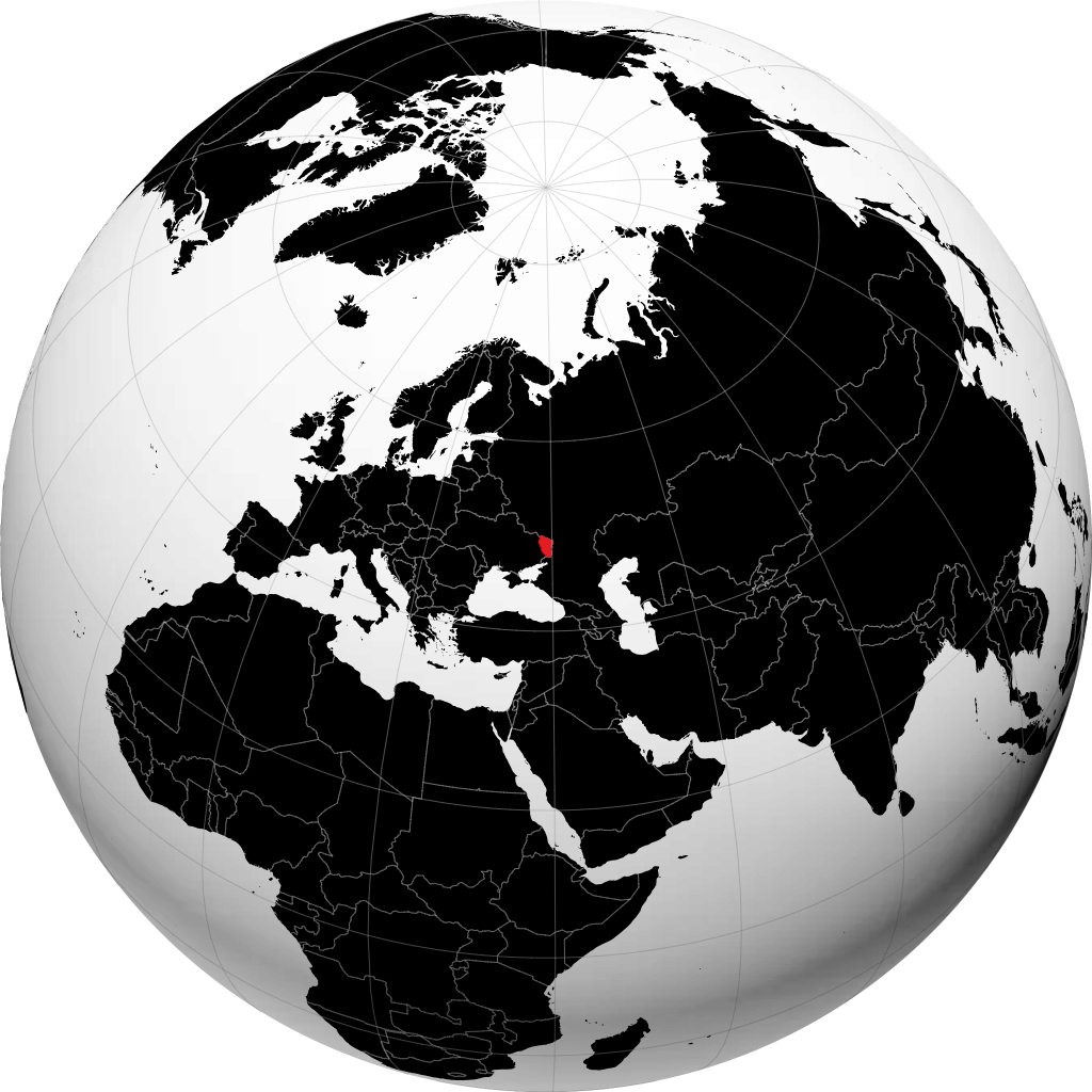 Luhanska Oblast' on the globe