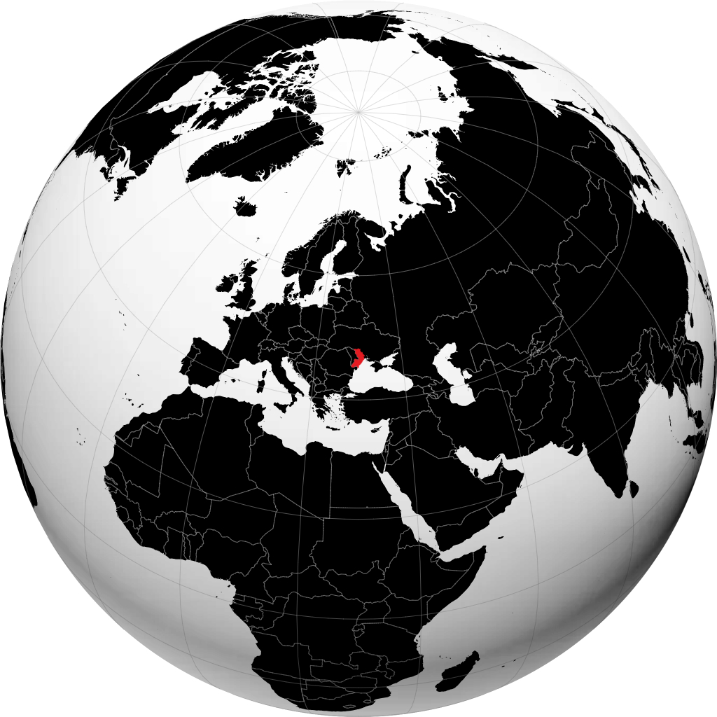 Odeska Oblast' on the globe