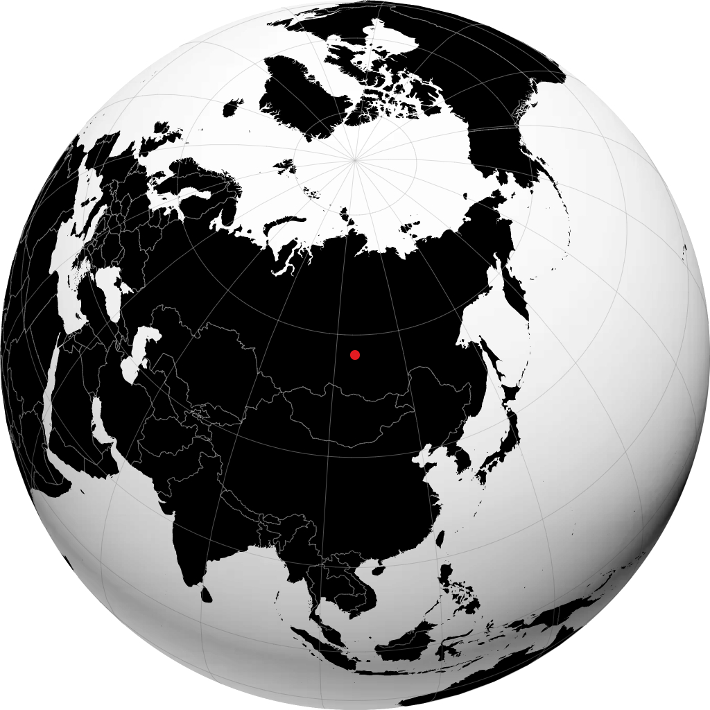 Ust'-Kut on the globe