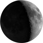 Waxing Crescent, illumination 42.8%