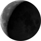 Waning Crescent, illumination 28.5%
