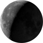 Waning Crescent, illumination 38.5%