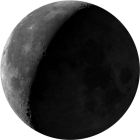 Waning Crescent, illumination 29.1%